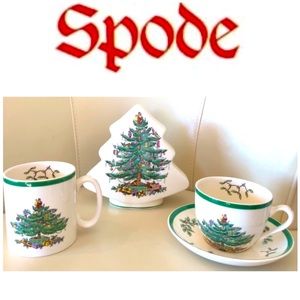 SPODE Christmas Tree Collection 4 Piece Collection